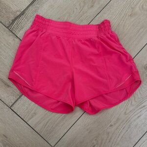 Lululemon Hot Pink HR Hotty Hot 4” Shorts